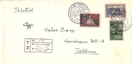 Soviet Union:USSR:Estonia:Registered XII Song Festival Special Cancellation Letter B, 1947 - Cartas & Documentos