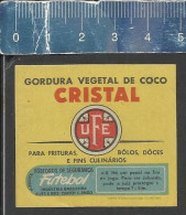 FUTEBOL N.8 - GORDURA VEGETAL DE COCO CRISTAL - OLD MATCHBOX LABEL MADE IN BRAZIL - Boites D'allumettes - Etiquettes