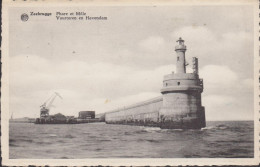 BELGIQUE FLANDRE OCCIDENTALE  ZEEBRUGGE PHARE ET MOLE - Zeebrugge