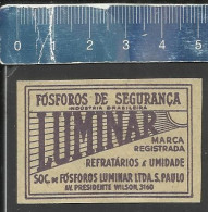 LUMINAR - OLD MATCHBOX LABEL MADE IN BRAZIL - Boites D'allumettes - Etiquettes