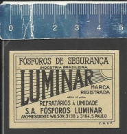 LUMINAR - OLD MATCHBOX LABEL MADE IN BRAZIL - Boites D'allumettes - Etiquettes