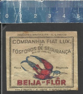 BEIJA-FLÔR  (BIRD OISEAUX) - OLD MATCHBOX LABEL MADE IN BRAZIL - Boites D'allumettes - Etiquettes