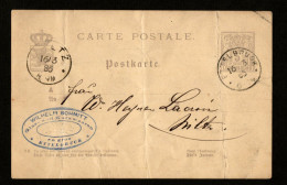 Carte Postale, Postkarte. Luxemburg, Luxembourg. Ettelbruck, Ettelbrück 1885. - Interi Postali