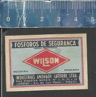 WILSON - OLD MATCHBOX LABEL MADE IN BRAZIL - Boites D'allumettes - Etiquettes