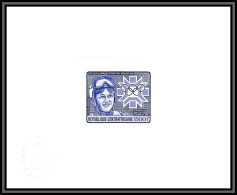 95823 N°305 Weissflog Sarajevo Jeux Olympiques Olympic Games 1984 Centrafricaine Epreuve D'artiste Artist Proof Blue - Hiver 1984: Sarajevo