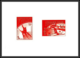 95341 N°153/152 Lake Placid Jeux Olympiques Olympic Games 1980 Togo Epreuve D'artiste Collective Artist Proof Red Ski - Figure Skating