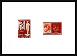 95991 N°133/748 Picasso Tableau Painting 1981 Centrafricaine Epreuve D'artiste Collective Artist Proof Brown - Picasso