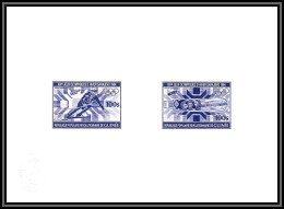 95743 N°79/971 Bobsleigh Sarajevo 1984 Jeux Olympiques Olympic Games Guinée Guinea Epreuve Collective Artist Proof Blue - Winter 1984: Sarajevo