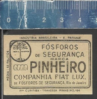 PINHEIRO COMPANHIA FIAT LUX   - OLD MATCHBOX LABEL MADE IN BRAZIL - Boites D'allumettes - Etiquettes