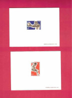 Epreuves De Luxe N° 66 à 69 - 3ème Jeux Sportifs Du Pacifique-Sud - Imperforates, Proofs & Errors