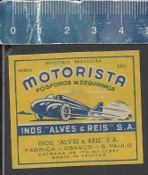 MOTORISTA ( CAR VOITURE AUTOMOBILE)   - OLD MATCHBOX LABEL MADE IN BRAZIL - Boites D'allumettes - Etiquettes