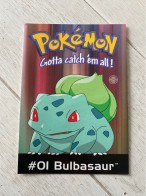 1 Carte Postale Pokémon #01 Bulbasaur (anglais) - Carte Da Gioco