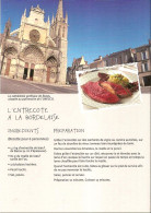 CPM - RECETTE - L'ENTRECOTE A LA BORDELAISE - CATHEDRALE GOTHIQUE DE BAZAS CLASSEE AU PATRIMOINE DE L'UNESCO - Bazas