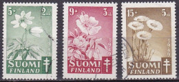 FI078 – FINLANDE – FINLAND – 1949 – ANTI-TUBERCULOSIS FUND – SG 475/77 USED - Usati
