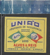 UNIÃO LUXO ALVES & REIS  - OLD MATCHBOX LABEL MADE IN BRAZIL - Boites D'allumettes - Etiquettes