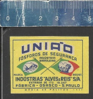 UNIÃO INDUSTRIAS ALVES & REIS  - OLD MATCHBOX LABEL MADE IN BRAZIL - Boites D'allumettes - Etiquettes