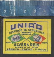 UNIÃO  ALVES & REIS  - OLD MATCHBOX LABEL MADE IN BRAZIL - Boites D'allumettes - Etiquettes