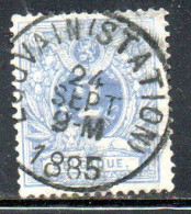 BELGIQUE BELGIE BELGIO BELGIUM 1869 1870 NUMERAL LEON 2c USED OBLITERE' USATO - 1869-1888 Lion Couché