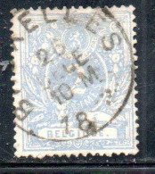 BELGIQUE BELGIE BELGIO BELGIUM 1869 1870 NUMERAL LEON 2c USED OBLITERE' USATO - 1869-1888 Lion Couché