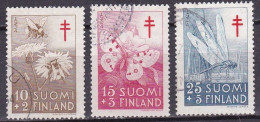 FI091 – FINLANDE – FINLAND – 1954 – ANTI-TUBERCULOSIS FUND – Y&T 417/19 USED 10,50 € - Oblitérés