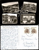 Bullau-Erbach (Odenwald) Mehrbildkarte  4 Ortsansichten, Pension Schumbert 1967 - Erbach