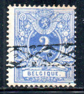 BELGIQUE BELGIE BELGIO BELGIUM 1869 1870 NUMERAL LEON 2c USED OBLITERE' USATO - 1869-1888 Lion Couché