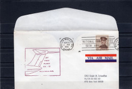 USA 1966 First Flight Cover Jet First Flight AM77 Walla Walla - Washington Purple Ink - Sobres De Eventos