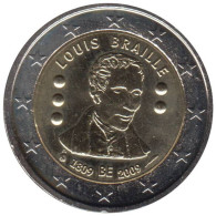 BE20009.2 - BELGIQUE - 2 Euros Commémo. Louis Braille - 2009 - Belgien