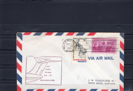 USA 1966 First Flight Cover Jet First Flight AM77 Walla Walla - Washington Purple Ink - Omslagen Van Evenementen