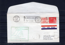 USA 1966 First Flight Cover Jet First Flight AM77 Spokane - Washington Green Ink - Omslagen Van Evenementen