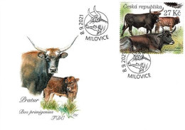 FDC 1128 Czech Republic Milovice 2021 Bos Primigenius - Cows