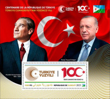 2023 - Djibouti - 100th Years Republic Of Turkey M.Kemal Ataturk & President Erdogan - 1.Mini S/Sheet ** MNH - Neufs
