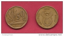 SOUTH AFRICA, 2006, 2 Off Nicely Used Coins 50 Cent, Scan C2083 - South Africa