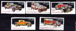 USA 1988  Classic Automobiles: Scott # 2381 - 2385    Yvert 1822 - 1826 Complete Serie - Used Stamps