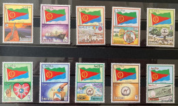 Eritrea 2000, Development And National Symbols, MNH Stamps Strip - Erythrée
