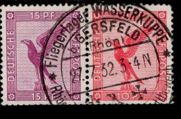 Deutsches Reich W 22 Flugpost Used Gestempelt - Carnets & Se-tenant