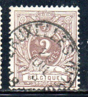 BELGIQUE BELGIE BELGIO BELGIUM 1869 1870 1988 NUMERAL LEON 2c USED OBLITERE' USATO - 1869-1888 Lion Couché