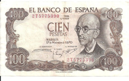 ESPAGNE 100 PESETAS 1970 VF+ P 152 - 100 Pesetas