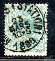 BELGIQUE BELGIE BELGIO BELGIUM 1884 1885 NUMERAL LEON 5c USED OBLITERE' USATO - 1869-1888 Lion Couché (Liegender Löwe)