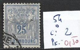 LUXEMBOURG 54 Oblitéré Côte 2 € ( 1 Clair ) - 1882 Allégorie