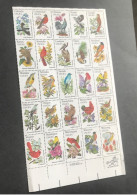 1960 USA Birds MNH 4 Sheets Face $40 In Half Fold Also Slight Creases On Few Stamps - Specht- & Bartvögel