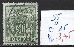 LUXEMBOURG 55 Oblitéré Côte 15 € - 1882 Alegorias