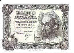 ESPAGNE 1 PESETA 1951 UNC P 139 - 1-2 Peseten