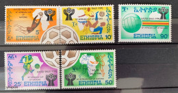 Ethiopia 1976, African Football Cup, MNH Stamps Set - Etiopia