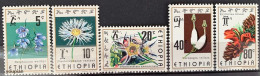 Ethiopia 1976, Flowers, MNH Stamps Set - Etiopia