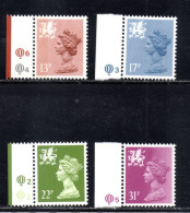 UK, GB, Great Britain, Regional Issue, Wales, MNH, 1984, Michel 42 - 45, Queen Elizabeth - Galles