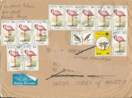 Kenya Cover Sent To USA 4-3-1998 With A Lot Of Topic Stamps - Kenia (1963-...)