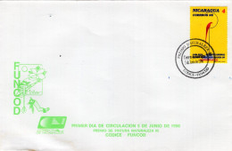 Nicaragua - 1996 - Red Parrot By Ernesto Cardenal - FDC (first Day Cover) - Nicaragua