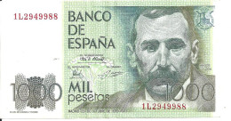 ESPAGNE 1000 PESETAS 1979 VF+ P 158 - [ 4] 1975-… : Juan Carlos I