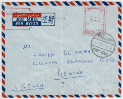 Aegypten / Postes Egypte 1963, Luftpostbrief / Air Mail Paquebot Port-Said - Genova (Italien), EMA / Meterstamp - Briefe U. Dokumente